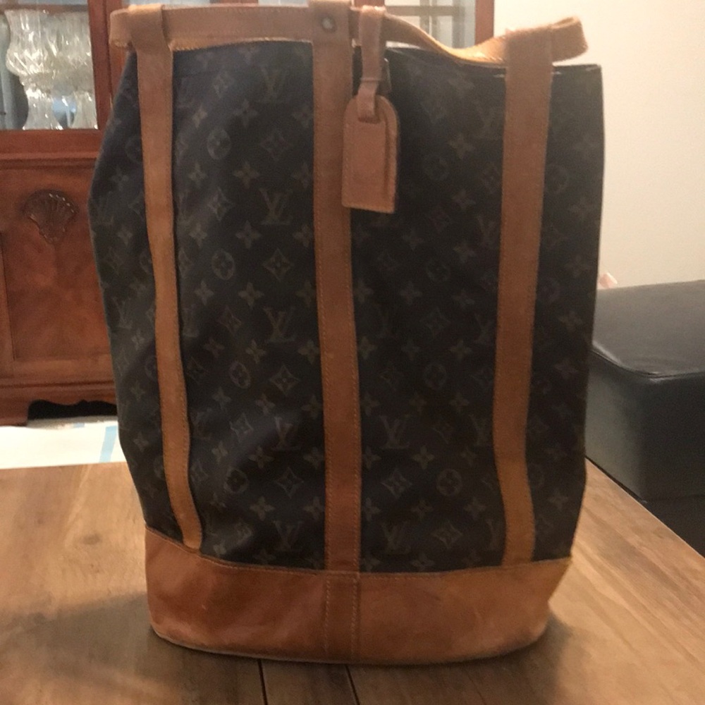 Louis Vuitton Brown and Black Satchel with Timeless Design